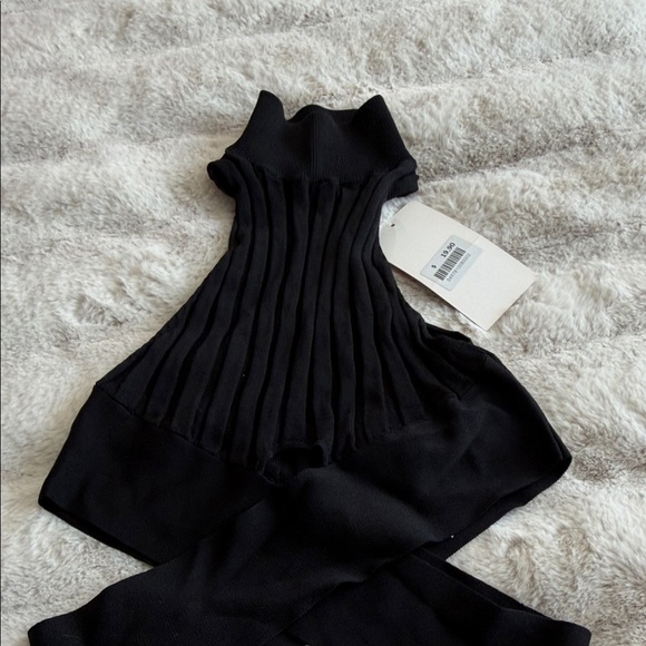 Zara Black Ribbed Knit Accessory - Picture 4 of 4